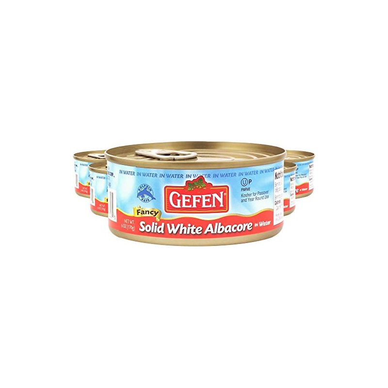 Gefen Solid White Albacore Tuna in Water 6oz (6 Pack),