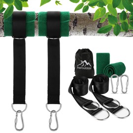Awroutdoor Tree Swing Hanging Straps - Ultra Strong 1.5M/5ft Hammock Strap Holds 2200 LBS Straps for Camping Backpacking Patio Hammocks and Swings