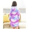 Doctor Unicorn Soft Hooded Rainbow Bathrobe Sleepwear for Girls (Purple