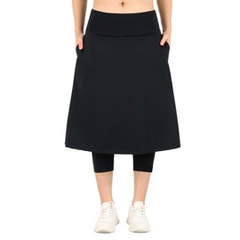BELEROY - Leggings deportivos para mujer, con bolsillos, cintura alta, hasta la rodilla, con leggings capris para tenis, Aa-negro., 5X-Large
