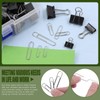 Keadic 350Pcs Silver Paper Clips and Black Binder Clips Assorted