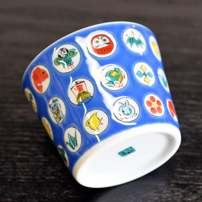 Sobachoko Stylish Tableware, Kutani Ware, Soba Bookuchi, Round Crest, Ceramic,