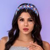 Foryysa Rhinestone Headband 4th of July Headbands Glitter Red Blue