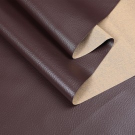 Osunnus Faux PU Leather Fabric by The Yard 55" W Soft Synthetic Leather Vinyl Upholstery Material Sheets for Upholstery Furniture Marine DIY Crafts Sewings, 2 Yards 72" Coffee