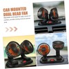 COHEALI Car Dual Head Fan Adjustable Vehicle Cooling Fan Compact