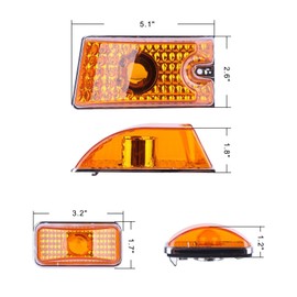 LBRST Replacement for Hummer H2 Cab Roof Lights Housing 2003-2009 and Hummer H2 SUT Cab Roof Top Clearance Marker LED Light Lamps Cab Marker Roof Running Top Lights