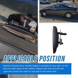 SeDeplacer Car Door Handle/Exterior Outside Door Handles Compatable with 1994 1995 1996 1997 1998 1999 2000 2001 Acura Integra Model(Passenger-Side Exterior Door Handle)