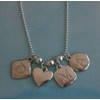 Sterling Silver Heart Initial Charm Letter J Hand Stamped With