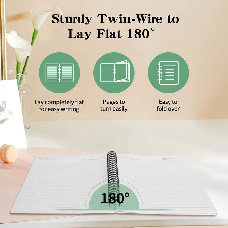JOHSBYD AKA Sorority Spiral Notebook 2 Pack A5, 1908 Pink