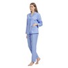 GLOBAL Ladies Pyjamas Set 100% Cotton Womens PJs Long Drawstring