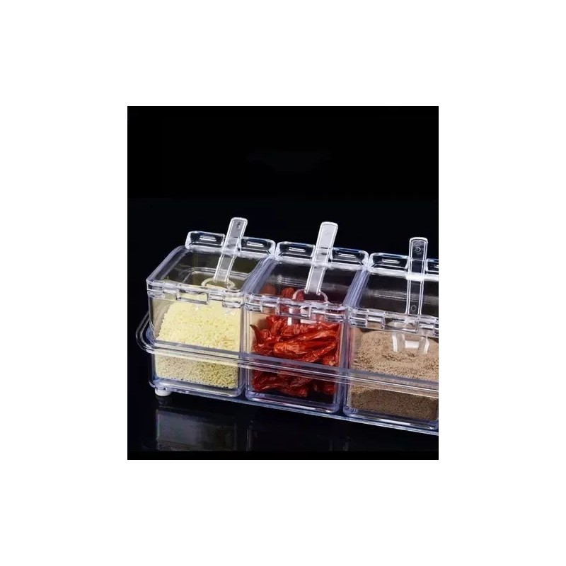 Círculo Especiero Organizador Con 4 Recipientes Multiuso Para Cocina