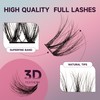 Mayhug Eyelash Extensions, 3D Effect, Individual Eyelashes, 144 Pieces, D