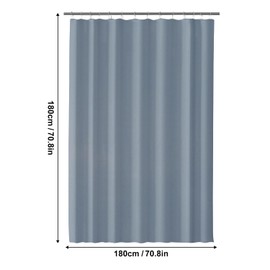 Blue Shower Curtain Liner Bath Curtain with 3 Magnets Thickened Water Proof Quick Drying Shower Curtain Set with 12 White Hooks Plastic Shower Liner for Bathroom Shower,71x71inch