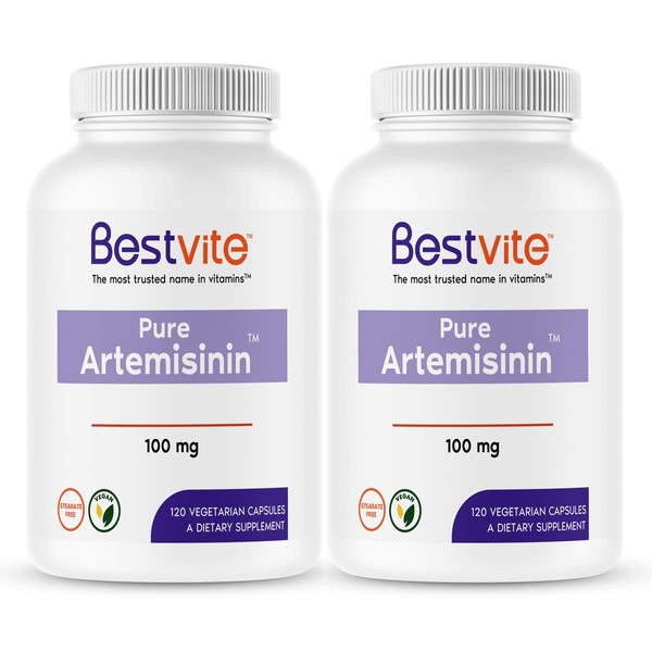 BESTVITE Artemisinin 100mg (240 Vegetarian Capsules) (2-Pack) - No Stearates - No Flow Agents - Vegan - Gluten Free - Non GMO