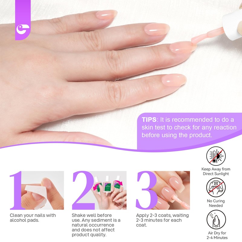 Gelike ec Nail Hardener Growth Nail Groove Filler: Repair for