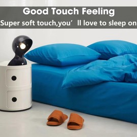 Premium Queen Pillowcases 4 Pack - Blue Standard - Ultra Soft 1800 Thread Count Microfiber- Double Brushed - Allergies Free - Wrinkle Resistant Pillowcase