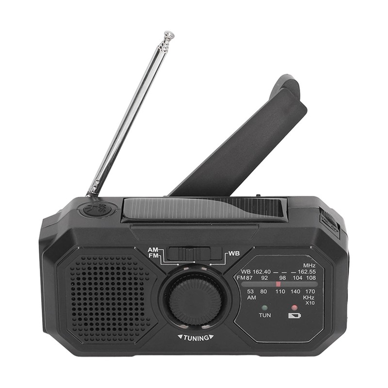 Solar Hand Crank Radio NOAA Portable Multifunctional Hand Crank Weather