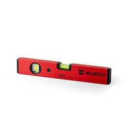 Würth Professional Aluminium Spirit Level 30 cm low torsion Rectangular Profile with Smooth Side Panels, measurement accuracy 0.5 mm /m