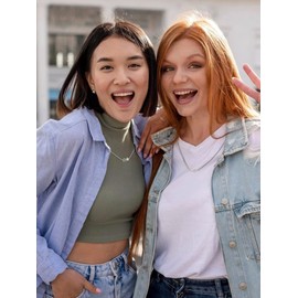 Stocking Stuffers for Teens Friendship Necklace for 2 Best Friend Necklaces Matching BFF Necklaces Set for Sister Birthday Gifts (Matching Star)