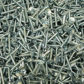 Platonix (1,000) #8 X 1" Phillips Mod Truss Self-Piercing Zip Screw Sharp Point Zinc