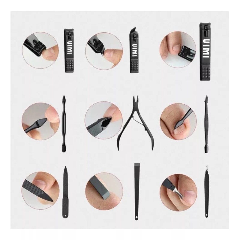 Vimi Set Manicura Pedicura Profesional Acero Inoxidable 18 Pcs