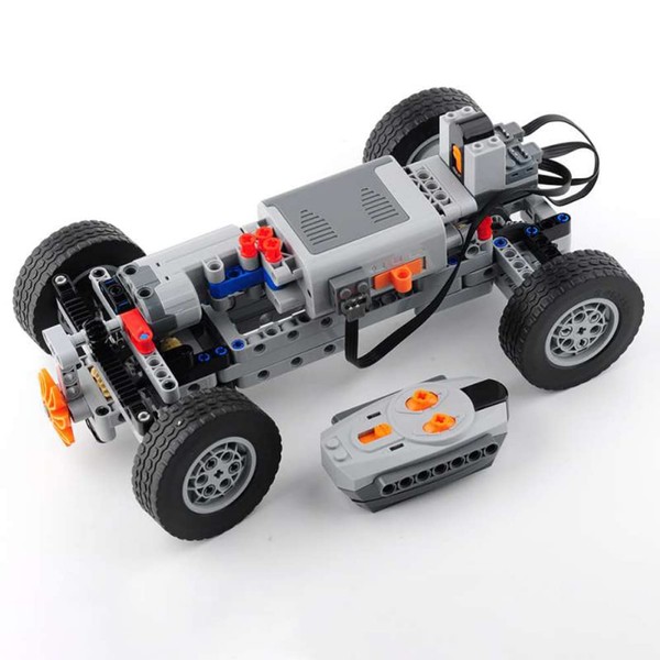 Sparkleiot 4WD Four-Wheel Drive Technical Car Chassis Bricks RC Model