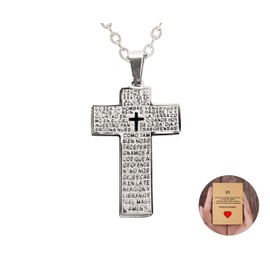 Only faith Cross Necklace for Women Stainless Steel Cross Pendant 45cm with Envelope or Gift Box Standard Stainless Steel Not Applicable, Stainless Steel, Not Applicable