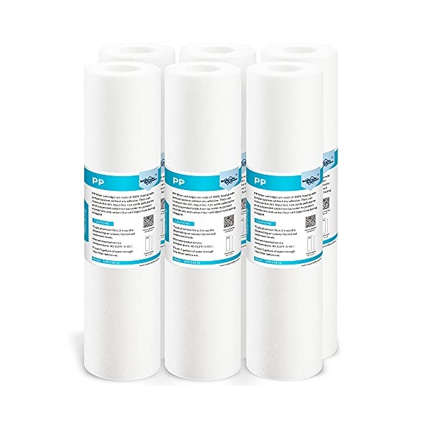 Membrane Solutions 10 Micron Sediment Water Filter Replacement Polypropylene Cartridge