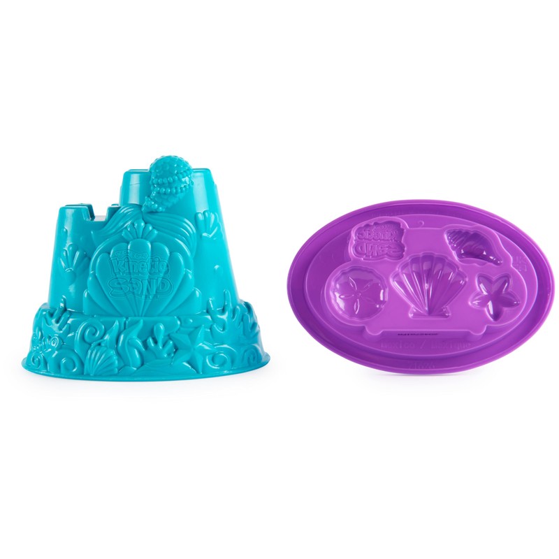 Kinetic Sand, Mini Castello Sirenetta, 170 g di Sabbia Shimmer,