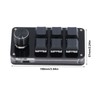 Mini Macro Mechanical Gaming Keyboard 6 Keys 1 Knob Programming