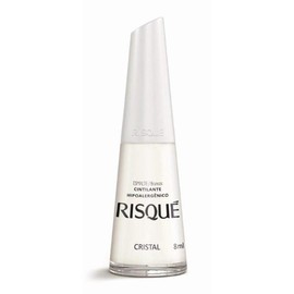 Nail Polish Risque Sparkly White | Esmalte de Unhas | Fast Dry, Hypoallergenic, Long-Lasting, Extra Sparkle, Anti Allergic, Made in Brazil | Cristal, 0.3 oz, 8ml