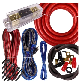 Complete 4000W to 7000W Gravity 0 Gauge Amplifier Installation Wiring Kit Amp PK1 0 Ga Red - for Installer and DIY Hobbyist - Perfect for Car/Truck/Motorcycle/RV/ATV