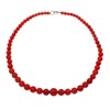 Treasure Bay Charming 4-9mm Natural Red Coral womens Beaded Necklace