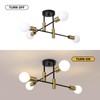 Ganeed Mid Century Sputnik Chandelier Industrial Semi Flush Mount Ceiling
