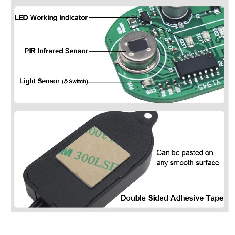 3in1 DC 5V-24V On Off Switch PIR Motion Activated Body