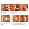 TOGU 2 Pack Solid Door Security Guard,Gate Latches Swing Bar