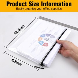 YOPCDJ - 24 bolsas grandes de malla con cierre, bolsas reutilizables con cierre para organizar el aula, almacenamiento de juegos de mesa, bolsas de rompecabezas, color negro