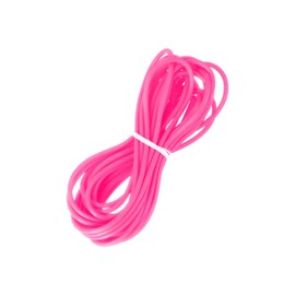PATIKIL Hollow Pipe Rubber Cord 5.5 Yards 3mm, Hollow Tube Silicone Tubing Spool with 1.5mm ID Hole for DIY Jewelry Making Knitting Beading Craft, Dark Pink