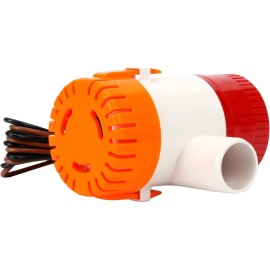 Amarine Made 1100GPH 12V Electric Marine Boat  Submersible Bilge Sump Water Pump 1-1/8" Hose