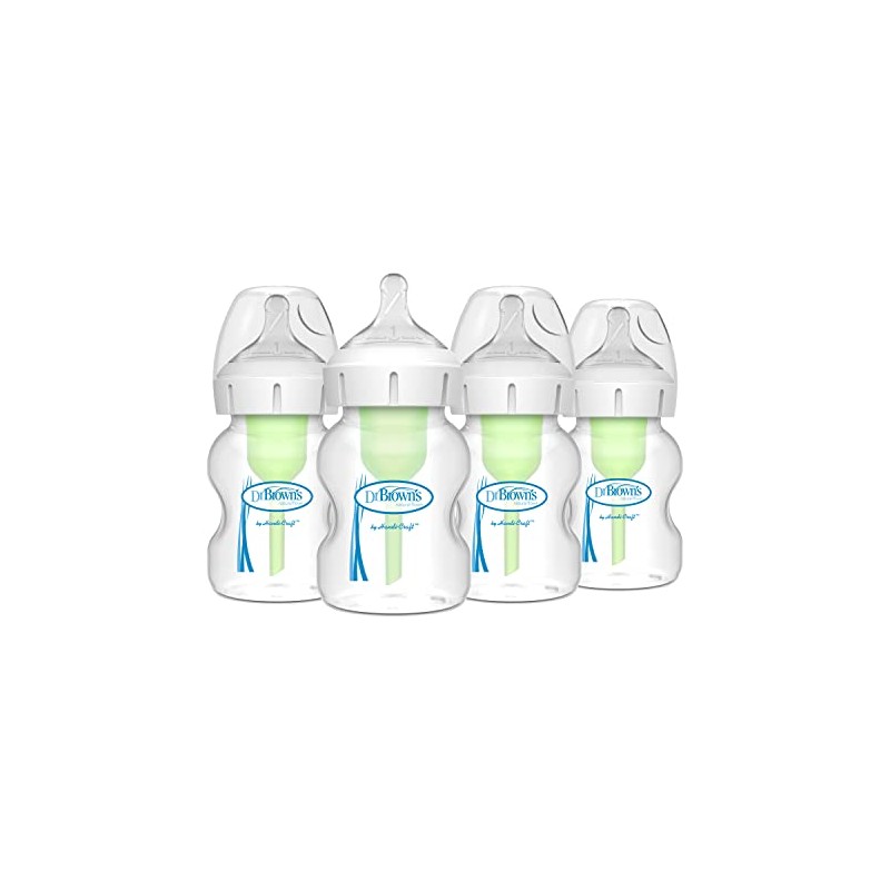 Dr. Brown's Options+ Biberones de cuello ancho, 4 unidades, 5