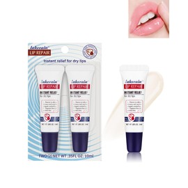 Lip Repair Gel-2 Moisturising Useful Lip Balm without Fragrances for Day & Night Lip Care, Hydrated Soothes Lip Care Balm Set for Repair Dry & Cracked Lips, 10 ml x 2 Pieces