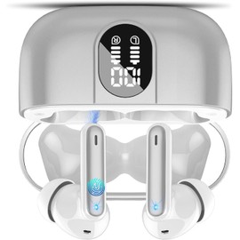 AI Sprachübersetzer Kopfhörer, 3-in-1 Echtzeit übersetzer Ohrhörer mit ENC Rauschunterdrückun Grau