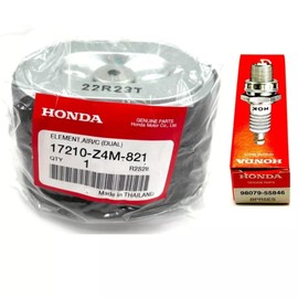 Genuine 17210-Z4M-821 Air Filter Element AFZE18 for Honda GX160 GX200 with Spark Plug 98079-55846 BPR5ES