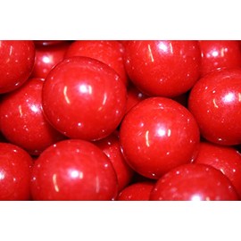 Bayside Candy 1" Large Gumballs - Colored Gumball Collection - Gumball Machine - Shimmer and Solid Colors (Red Gumballs 1" Large, 1LB)