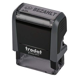 Trodat Printy 4911 Grey PAID ON BLACK