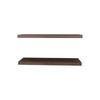 TREATLIFE HOME Stylish Walnut Floating Shelves - Set of 2,