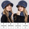 WANYIG Women's Winter Hat Knitted Hat with Scarf Autumn Women's