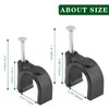 Rierdge 100 Pieces Half Clamps J-Hook with Nail, 1/2 &