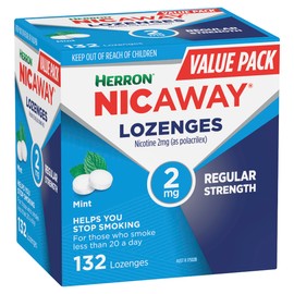 Nicaway 2mg Stop Smoking Mint Lozenge (Pack of 132)