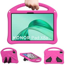 XLTTONG for Honor Pad x8a 11 inch Case 2024,Kids Boy Girls EVA Shockproof Cover Case for Honor Pad x8a,with Stand Handle (Rose)